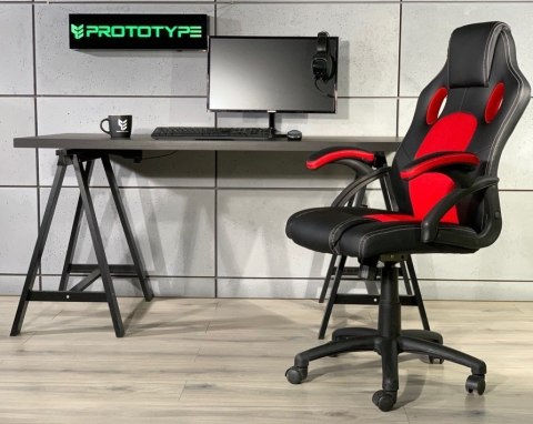 ..Fotel obrotowy do biurka CARRERA M ST RED PU Lugano