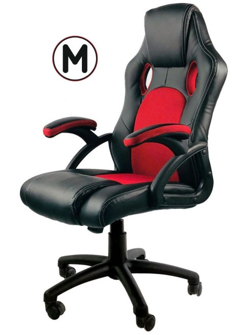 ..Fotel obrotowy do biurka CARRERA M ST RED PU Lugano