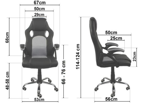 Fotel obrotowy do biurka CARRERA L ALCANTARA GREY Lugano