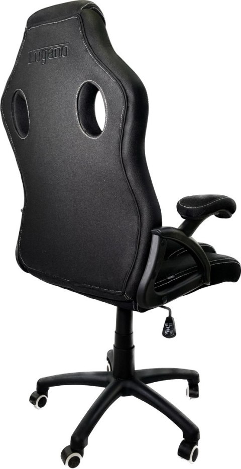 Fotel obrotowy do biurka CARRERA L BLACK FABRIC Lugano
