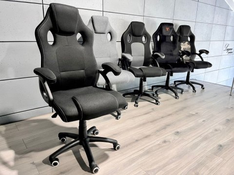 Fotel obrotowy do biurka CARRERA L BLACK FABRIC Lugano