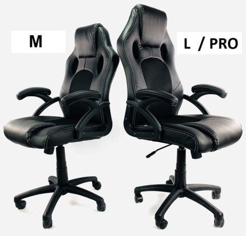 Fotel obrotowy do biurka CARRERA L BLACK FABRIC Lugano