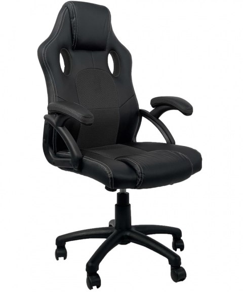 Fotel obrotowy do biurka CARRERA L BLACK PU Lugano