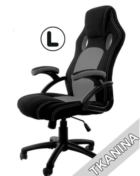 Fotel obrotowy do biurka CARRERA L GREY FABRIC Lugano