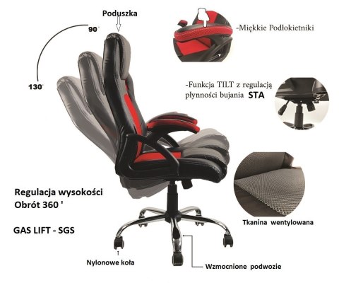 .Fotel obrotowy do biurka CARRERA M ALCANTARA GREY NEW Lugano