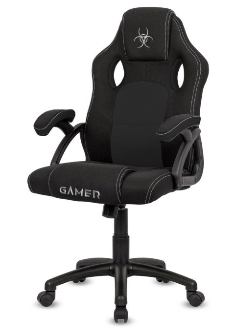 .Fotel obrotowy do biurka CARRERA M BLACK FABRIC Lugano