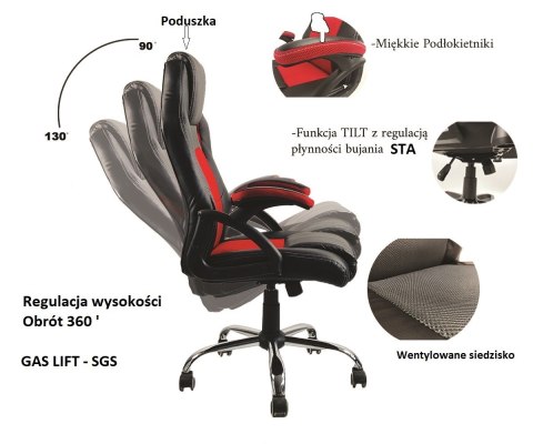 .Fotel obrotowy do biurka CARRERA M ORANGE FABRIC Lugano