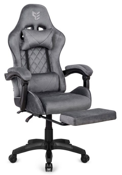 Fotel obrotowy gamingowy HERO POKER PRO GREY ALCANTARA Prototype