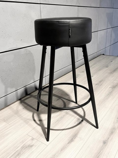 Krzesło barowe ASTI BLACK PU hoker BAR Lugano
