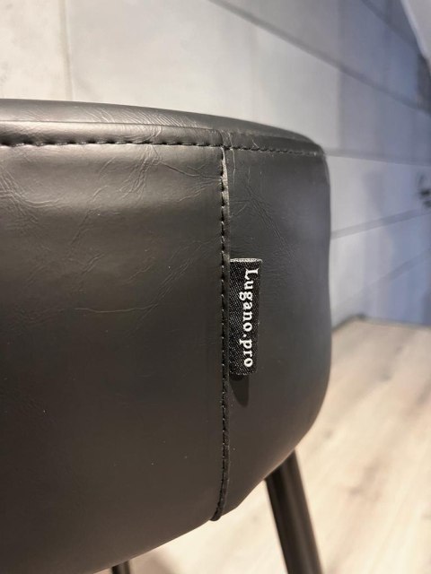 Krzesło barowe ASTI BLACK PU hoker BAR Lugano