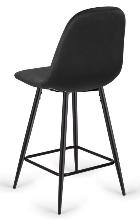 Krzesło barowe AVA BLACK VELVET hoker BAR Lugano