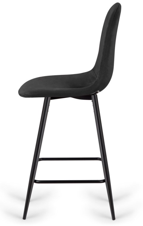Krzesło barowe AVA BLACK VELVET hoker BAR Lugano
