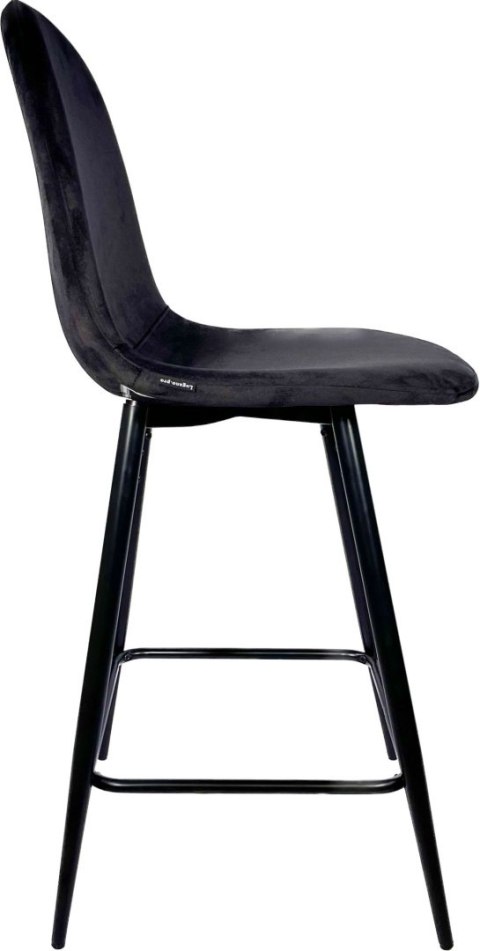Krzesło barowe AVA BLACK VELVET hoker BAR Lugano