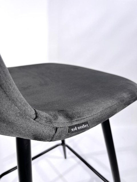 Krzesło barowe AVA BLACK VELVET hoker BAR Lugano