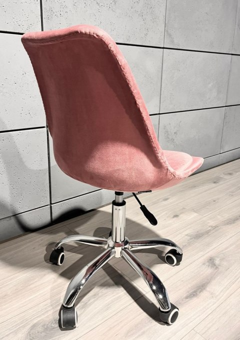 Krzesło obrotowe MONZA OFFICE Pink Velvet Lugano
