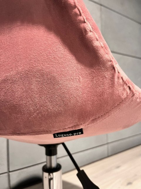 Krzesło obrotowe MONZA OFFICE Pink Velvet Lugano