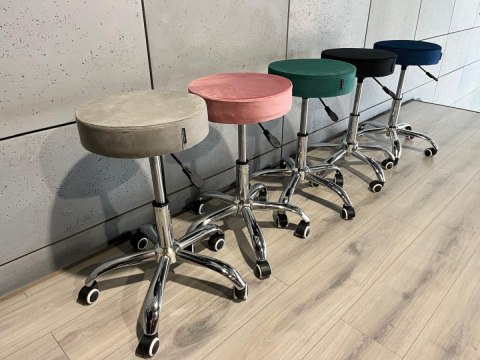 Krzesło obrotowe SIMPLE OFFICE GREY VELVET Lugano