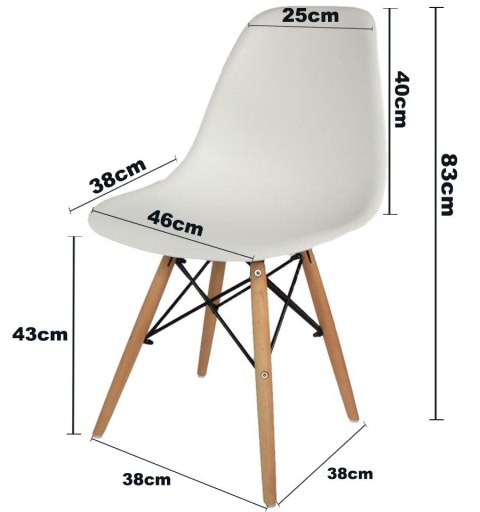 Krzesło skandynawskie IMPERIA BEIGE Lugano