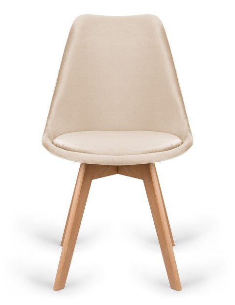 Krzesło skandynawskie MONZA GRANDE BEIGE VELVET Lugano
