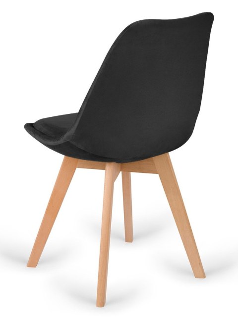 Krzesło skandynawskie MONZA GRANDE BLACK VELVET Lugano