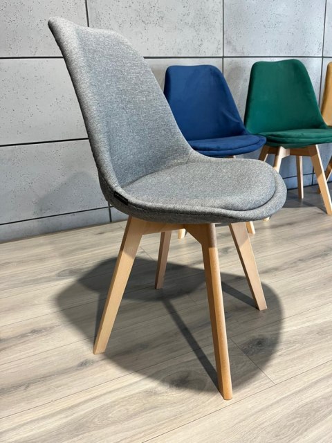 Krzesło skandynawskie MONZA GRANDE GREY FABRIC Lugano