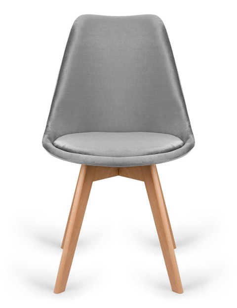 Krzesło skandynawskie MONZA GRANDE GREY VELVET Lugano