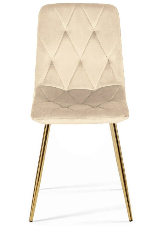 Krzesło tapicerowane BORGO VELVET BEIGE GOLD Lugano