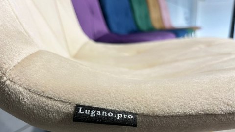 Krzesło tapicerowane BORGO VELVET BEIGE SILVER Lugano