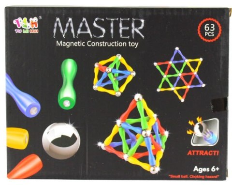 KLOCKI MAGNETYCZNE 63 ELEMENTY TRIFOX KLOCKI MAGNETYCZNE 63 ELEMENTY TRIFOX