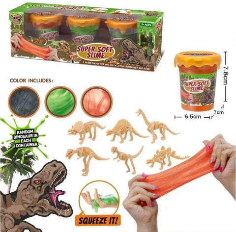 ZESTAW MASA PLASTYCZNA SLIME FIGURKA DINOZAURA TRIFOX ZESTAW MASA PLASTYCZNA SLIME FIGURKA DINOZAURA TRIFOX