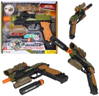 PISTOLET Z DŹWIĘKIEM I LATARKĄ TRIFOX