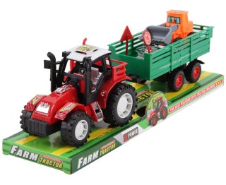 TRAKTOR Z PRZYCZEPĄ I SPYCHACZEM TRIFOX