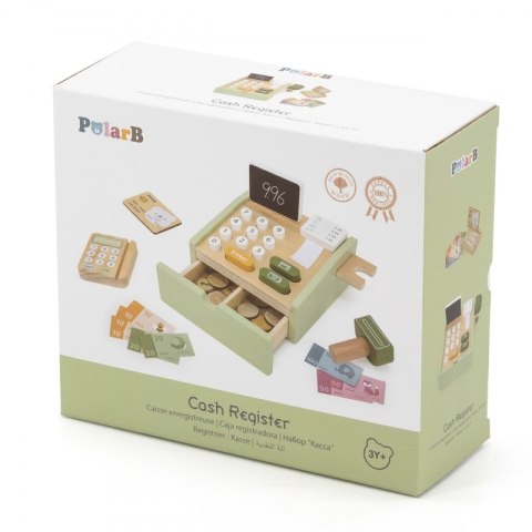 VIGA PolarB Drewniana Kasa Sklepowa Zielona Viga Toys VIGA PolarB Drewniana Kasa Sklepowa Zielona Viga Toys