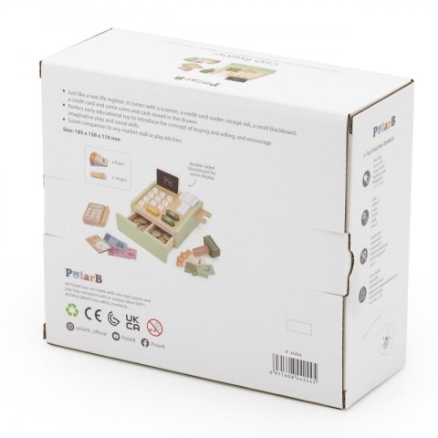 VIGA PolarB Drewniana Kasa Sklepowa Zielona Viga Toys VIGA PolarB Drewniana Kasa Sklepowa Zielona Viga Toys