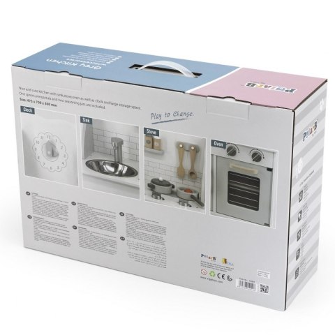 VIGA PolarB Drewniana Kuchnia z Akcesoriami Eco Gray Viga Toys VIGA PolarB Drewniana Kuchnia z Akcesoriami Eco Gray Viga Toys