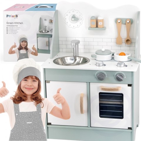 VIGA PolarB Drewniana Kuchnia z Akcesoriami Eco Green Viga Toys VIGA PolarB Drewniana Kuchnia z Akcesoriami Eco Green Viga Toys