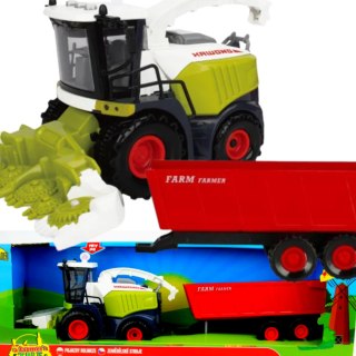 KOMBAJN Z PRZYCZEPĄ MASZYNA ROLNICZA LED DŹWIĘK DROMADER
