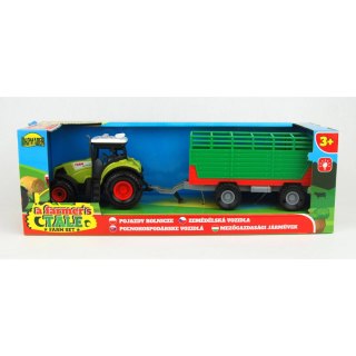 TRAKTOR Z PRZYCZEPĄ (DŹWIĘKI) W PUDEŁKU Marka niezdefiniowana