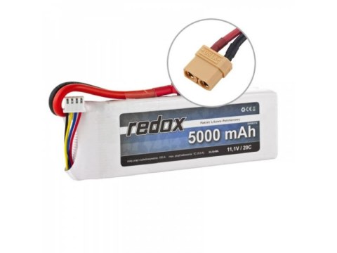 Akumulator Redox 5000 mAh 11,1V 20C - Pakiet LiPo Redox Akumulator Redox 5000 mAh 11,1V 20C - Pakiet LiPo Redox