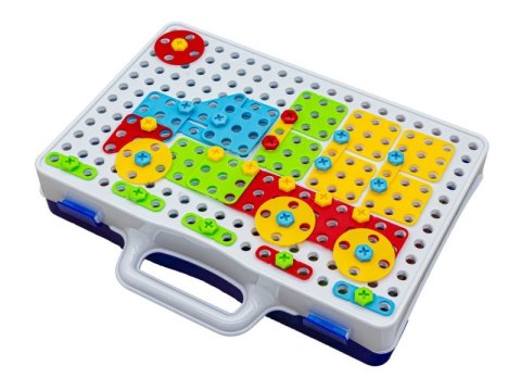 Edukacyjna Układanka,Puzzle,Klocki Kreatywna Mozaika, Wkrętarka 151 El Zestaw Konstrukcyjny DK