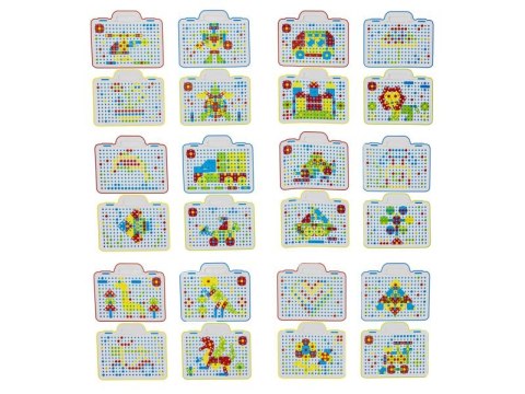 Edukacyjna Układanka,Puzzle,Klocki Kreatywna Mozaika, Wkrętarka 151 El Zestaw Konstrukcyjny DK