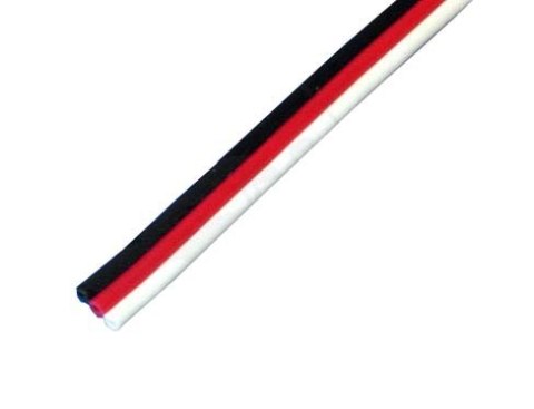 Przewód serwa trójżyłowy 3 x 0,33 mm/1 mb płaski (FUTABA) MSP Przewód serwa trójżyłowy 3 x 0,33 mm/1 mb płaski (FUTABA) MSP