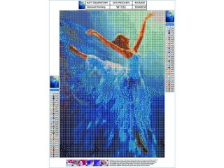 Haft Diamentowy, Obraz, Mozaika Diamentowa Diamond Painting, BALETNICA 30x40cm DK