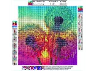 Haft Diamentowy, Obraz, Mozaika Diamentowa Diamond Painting, DMUCHAWCE 30x30cm DK