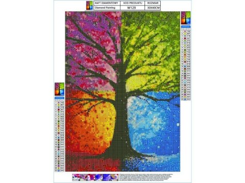 Haft Diamentowy, Obraz, Mozaika Diamentowa Diamond Painting, DRZEWO 30x40cm DK Haft Diamentowy, Obraz, Mozaika Diamentowa Diamond Painting, DRZEWO 30x40cm DK