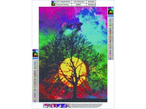 Haft Diamentowy, Obraz, Mozaika Diamentowa Diamond Painting, DRZEWO - NIEBO NOCĄ 30x40cm DK Haft Diamentowy, Obraz, Mozaika Diamentowa Diamond Painting, DRZEWO - NIEBO NOCĄ 30x40cm DK