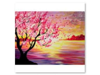 Haft Diamentowy, Obraz, Mozaika Diamentowa Diamond Painting, DRZEWO WIOSNĄ 40x30cm DK