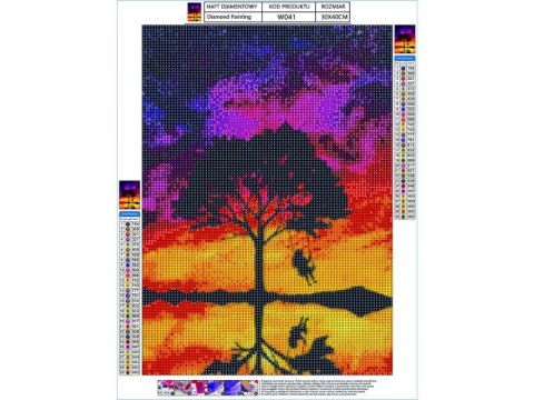 Haft Diamentowy, Obraz, Mozaika Diamentowa Diamond Painting, HUŚTAWKA NA DRZEWIE 30x40cm DK Haft Diamentowy, Obraz, Mozaika Diamentowa Diamond Painting, HUŚTAWKA NA DRZEWIE 30x40cm DK