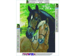 Haft Diamentowy, Obraz, Mozaika Diamentowa Diamond Painting, KONIE 30x40cm DK