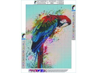 Haft Diamentowy, Obraz, Mozaika Diamentowa Diamond Painting, PAPUGA 30x40cm DK